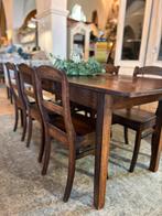 Antieke eettafel van eikenhout, 19/20e eeuw, vlaamse stijl, Ophalen