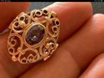 Vintage gouden ring Russische goud , Amethist 14 kar. 583 ,, 18 tot 19, Verzenden, Zo goed als nieuw, Met edelsteen