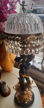 Prachtige grote lamp. Glazen kap met pegels. In mooie staat., Ophalen, Minder dan 50 cm