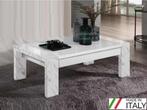Hoogglans Salontafel Victoria Marmer wit -SALE!-, Ophalen of Verzenden, Nieuw, Rechthoekig, Minder dan 50 cm