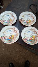 4 Borden Chinees Famille Rose Erotica 19e Eeuws, Antiek en Kunst, Ophalen of Verzenden