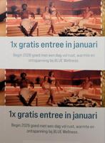 Tickets voor gratis entree Blue Wellness, 2 stuks, Cadeaubon, Spa of Sauna