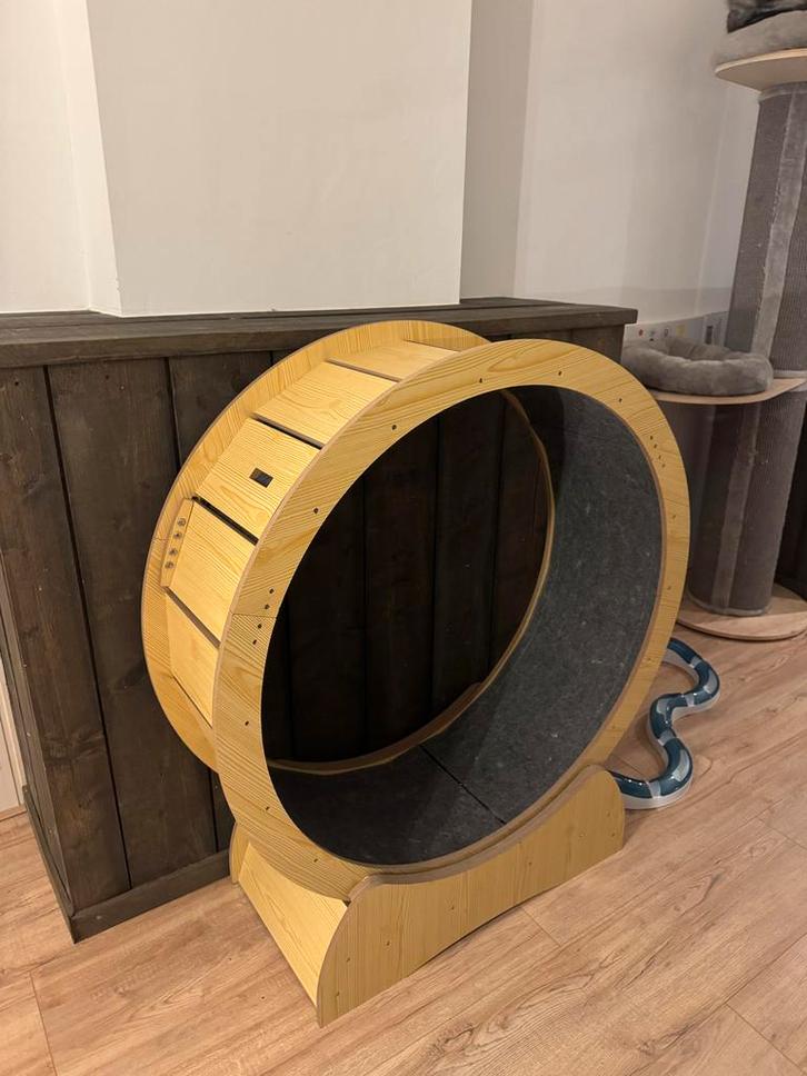 Katten loopwiel, Dieren en Toebehoren, Kattenspeelgoed, Zo goed als nieuw, Overig speelgoed, Ophalen