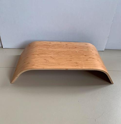 Bamboe fineer monitor standaard, 53x24x10cm, Computers en Software, Laptopstandaarden, Ophalen of Verzenden