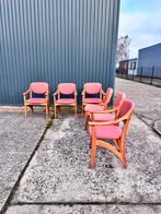 6 x eetkamerstoelen vintage stoelen deens design, Ophalen, Gebruikt, X, Vijf, Zes of meer stoelen