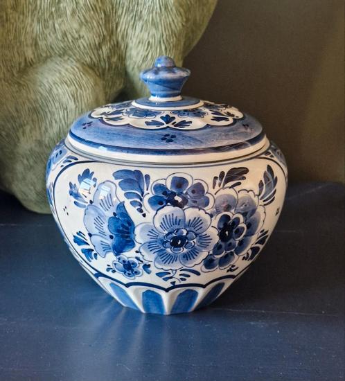 Grote vintage Delftsblauwe bonbonniere, Antiek en Kunst, Antiek | Keramiek en Aardewerk, Ophalen of Verzenden