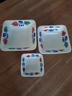 Boerenbont vierkante schalen set, Huis en Inrichting, Keuken | Servies, Ophalen of Verzenden, Aardewerk, Boerenbont, Schaal of Schalen