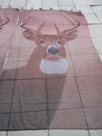 Vitrage gordijnen met hert herten, Huis en Inrichting, Stoffering | Gordijnen en Lamellen, Ophalen of Verzenden, Gebruikt, 200 cm of meer