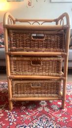 Vintage rotan/bamboe kastje, Huis en Inrichting, Kasten | Ladekasten, Goede staat, Minder dan 100 cm, 25 tot 50 cm, Ophalen of Verzenden