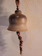 aardewerk bel trekbel klok klokje macrame vintage glazuur, Ophalen of Verzenden, Zo goed als nieuw