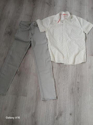 Set: Broek maat 152 + Overhemd (onbekend merk) beschikbaar voor biedingen