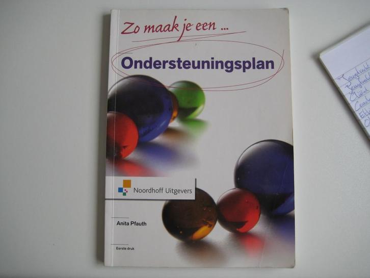 Zo maak je een ondersteuningsplan Anita Pfauth, Boeken, Studieboeken en Cursussen, Zo goed als nieuw, HBO, Alpha, Ophalen of Verzenden