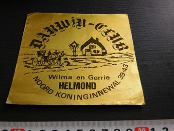 sticker Helmond DARWIN CLUB Wilma en Gerrie Nrd Koninginnewa beschikbaar voor biedingen