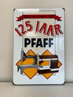 PFAFF 125 jaar emaille reclamebord, Reclamebord, Gebruikt, Ophalen of Verzenden