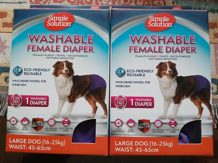 2X Wasbare luier voor teefjes (Large), Dieren en Toebehoren, Honden-accessoires, Nieuw, Ophalen