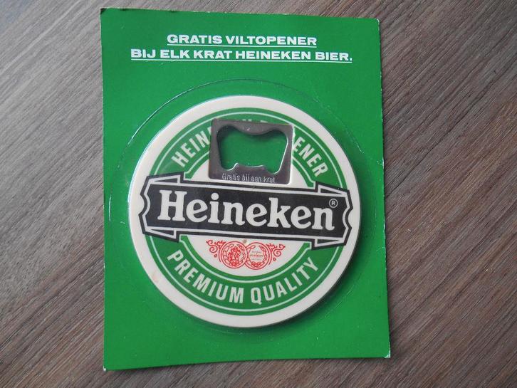Heineken opener in de vorm van een viltje, Verzamelen, Merken en Reclamevoorwerpen, Nieuw, Gebruiksvoorwerp, Ophalen of Verzenden