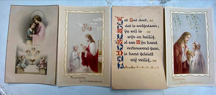 Communie Souvenir Kaarten 1956, Antiek en Kunst, Antiek | Religie, Verzenden