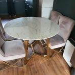 rond 1.30m diameter, Ophalen, Zo goed als nieuw, Modern, 4 tot 6 stoelen
