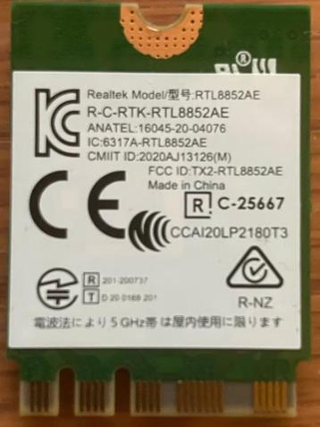 Realtek RTL8852AE WiFi 5 802.11ax PCIe Adapter beschikbaar voor biedingen