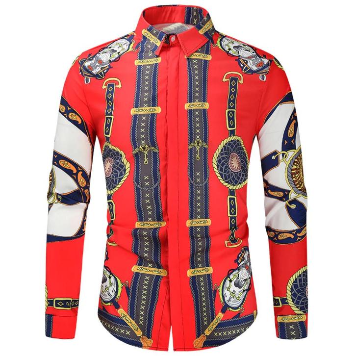 Heren barok overhemd 25 luxe gouden klassiek hemd rood blauw, Kleding | Heren, Overhemden, Nieuw, Verzenden
