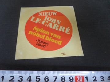 sticker john le carré spion van nobel bloed boek sijthoff beschikbaar voor biedingen