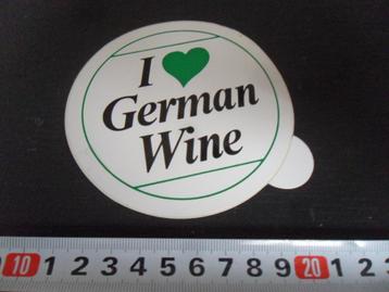 sticker I love german wine beschikbaar voor biedingen