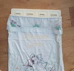 Emaille Handdoekenrek met Geborduurd Keukendoek, Antiek en Kunst, Ophalen of Verzenden