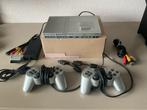 PS2 Slim met 2 Controllers, Games en Geheugenkaart, Spelcomputers en Games, Met 2 controllers, Ophalen of Verzenden, Zilver, Slim
