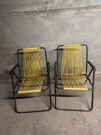 Retro Klapstoeltjes - Set van 2, Huis en Inrichting, Stoelen, Ophalen, Gebruikt, Twee, Zwart