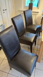 6 Eetkamerstoelen, gratis af te halen, Huis en Inrichting, Ophalen, Gebruikt, Bruin, Hout