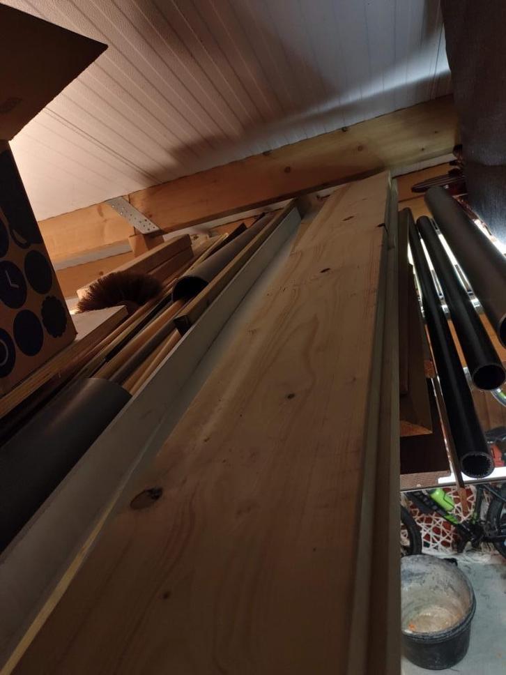 Steigerhout geschaafd 2 planken, Doe-het-zelf en Verbouw, Hout en Planken, Nieuw, Plank, Steigerhout, 300 cm of meer, 25 tot 50 mm