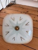 Vintage, jaren 50/60, glazen plafondlamp, Ophalen, Gebruikt, Glas
