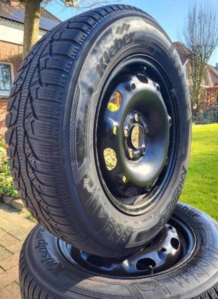 4 Winterbanden op 5x100 14" velgen VW Polo 6mm (B158), Auto-onderdelen, Banden en Velgen, Band(en), Winterbanden, 14 inch, 175 mm