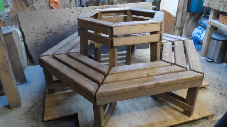 Boombank  6 Kantig   Nieuw, Tuin en Terras, Tuinbanken, Nieuw, Hout, Ophalen