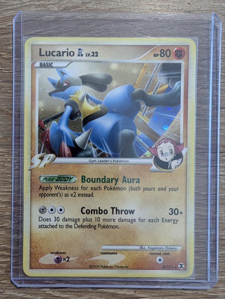 Lucario GL uit Rising Rivals 8/111, Ophalen of Verzenden, Zo goed als nieuw, Losse kaart, Foil