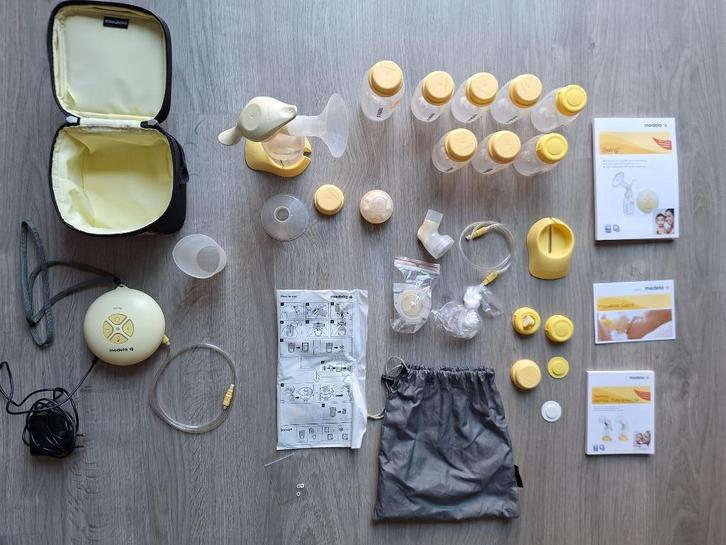 Medela kolfset handpomp Harmony en elektrisch pomp swing, Kinderen en Baby's, Babyvoeding en Toebehoren, Zo goed als nieuw, Borstkolf