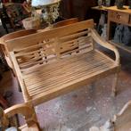 2 zits teak tuinbank stationsbank st21 teakhout bank 110cm, Ophalen of Verzenden