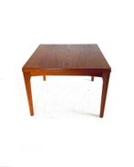 Teakhouten salontafel, Henning Kjærnulf ‘60, 50 tot 100 cm, 50 tot 75 cm, Zo goed als nieuw, Vintage retro buisframe design rotan webbing papercord