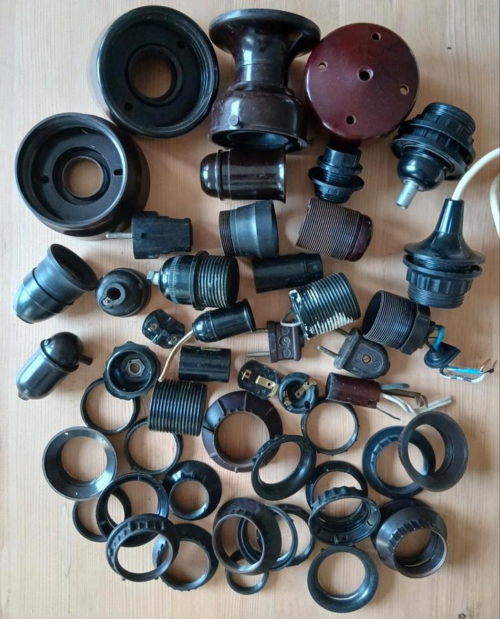 bakeliet lamp onderdelen, Antiek en Kunst, Antiek | Lampen, Ophalen of Verzenden