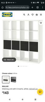 Ikea Kallax 4x4 Kasten - Wit - 147x147cm, 100 tot 150 cm, 100 tot 150 cm, Nieuw, Ophalen of Verzenden