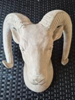 Steengoed Ram Hoofd - Wanddecoratie, Ophalen of Verzenden, Gebruikt, Steen, Dierenbeeld
