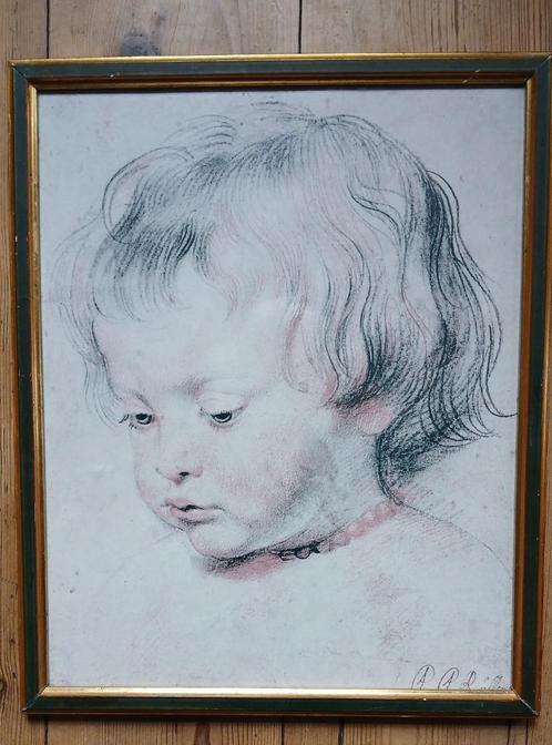 Gezicht van een baby: Peter Paul Rubens, Antiek en Kunst, Curiosa en Brocante, Ophalen
