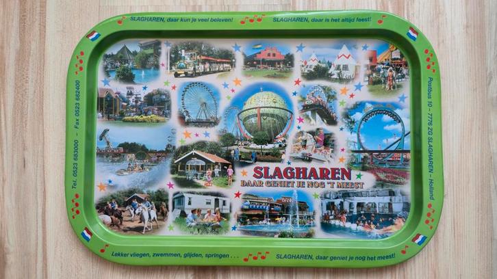 ATTRACTIEPARK SLAGHAREN Dienblad Groen, Verzamelen, Blikken, Gebruikt, Overige, Overige merken, Ophalen of Verzenden