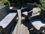 Bankje en twee stoelen, Tuin en Terras, Tuinsets en Loungesets, Ophalen, Gebruikt, Kunststof