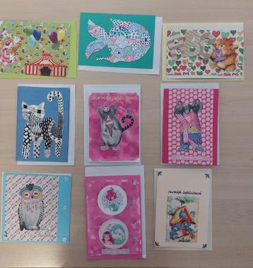 9 zelfgemaakte kaarten.  beschikbaar voor biedingen