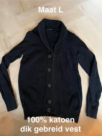 Zwart HEMA vest, maat L, 100% katoen beschikbaar voor biedingen