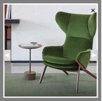 Cassina P22 fauteuil groen velvet (nieuwprijs €4585), Huis en Inrichting, Ophalen, Overige kleuren, Zo goed als nieuw, Eén