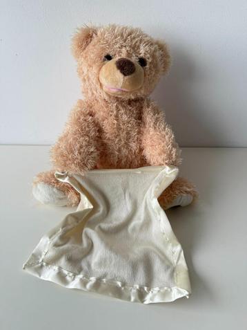 Knuffel kiekeboe, peek-a-boo beer met dekentje 30 cm beschikbaar voor biedingen