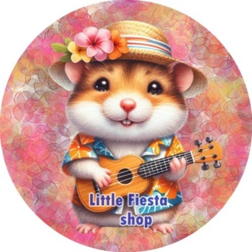 LF4651 icing frosting hamster 20cm eetbare taart print top, Hobby en Vrije tijd, Taarten en Cupcakes maken, Nieuw, Versiering