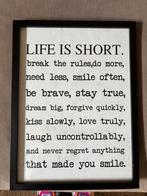 Schilderij met Inspirerende Tekst, Ophalen of Verzenden, Zo goed als nieuw